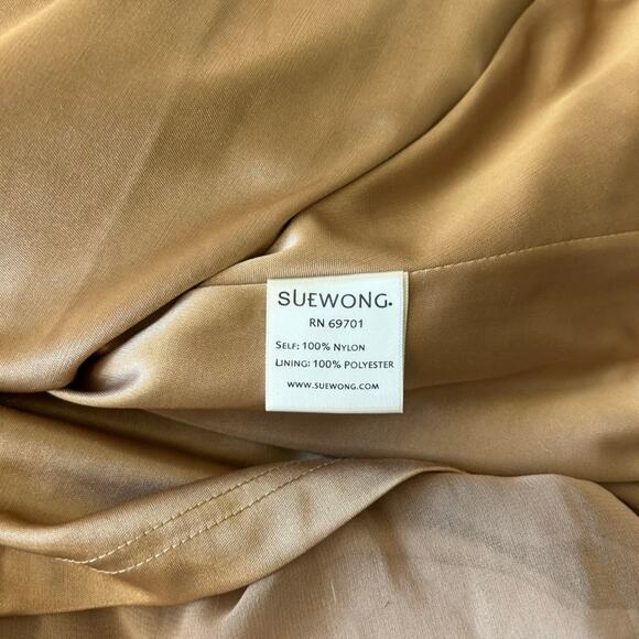 NWT Sue Wong Nocturne Nude Embroidered Sequin Gown Maxi Formal Dress Mandarin - Picture 12 of 16